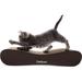 CatGuru Cat Scratcher Lounge Reversible Cat Scratching Board Cardboard Cat Scratcher Premium Cat Scratch Post Durable Cat Scratchers Cat Scratching Bed Cat Scratching Post (Small Brown)