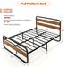 Metal Bed Frame Arc Platform Headboard Footboard Mattress Foundation