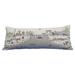 35" White Paris Daylight Skyline Lumbar Decorative Pillow