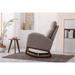 Modern Modern Accent Rocking Chair, Upholstered Glider Rocking Chair,Teddy Material Comfort Arm Rocker with Side Pocket