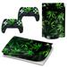 Decal Skin for PS5 Digital Whole Body Vinyl Sticker Cover for Playstation 5 Console and Controller(PS5 Digital Edition Weeds Black)