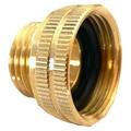 BULYAXIA Garden Hose Adapter Connector Heavy-Duty Solid Brass Fittings Female to Male Adapter 1-Inch Female Hose Thread x 3/4-Inch Male Hose Thread A-BA107FM