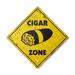 Cigar Vintage Crossing Sign Zone Xing | Indoor/Outdoor Plastic | 17 Tall rustic smoker box Cuban cigars shop lover Cuba tobacconist smoking