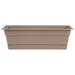 BULYAXIA DCBT24-83 Dura Cotta Window Box Planter w/Tray 24 Pebble Stone