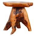 MYXIO Tree Stump Side Table Natural Edge Cedar Real Wood End Table Small Wooden Mushroom Stool Indoor/Outdoor