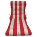 RSH DÃ©cor Indoor Outdoor Tufted Chaise Lounge Chair Replacement Cushion Choose Color (Red & White Stripe)