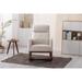 Modern Modern Accent Rocking Chair, Upholstered Glider Rocking Chair,Teddy Material Comfort Arm Rocker with Side Pocket