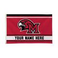 Rico Industries NCAA Miami of Ohio Redhawks Personalized - Custom 3 x 5 Banner Flag - Made in The USA - Indoor or Outdoor DÃ©cor