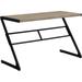 Simple Modern Study Laptop Table For Home & Office Computer Desk-Z-Shaped Metal Leg L Dark Taupe