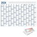 BGZLEU 2024 Yearly Wall Calendar - Yearly Wall Calendar 2024 2024 Wall Calendar Jan 2024-Dec 2024 20 x 30 (Open) Year-Round Large Wall Calendar Blue Thick Paper Double-Sided Small Tapes