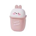 Holloyiver Mini Trash Can with Lid Cute Rabbit Desktop Flip Small Trash Can 0.35 Gallons Countertop Garbage Cans for Bathrooms Kitchens Offices Waste Basket for Dressing Table