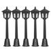 Nomeni Home Decor 5 Pack Mini Miniature Street Lamp Model Railroad Train Post Lamp Black Lamp Outdoor Channel Lamp Post for Doll House Decoration Miniature Landscape Fairy Garden Lighting