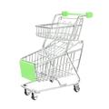 Storage Trolly Small Wheelbarrow Mini Shopping Cart Toy Supermarket Metal for Kids Trolley Office Desk Miniature Double Layer Room Child