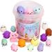 TOFOTL Animals 24Pcs Decompression Toys Stress Relief Toys Animals Random Party Favour Toys With Storage Box Toy For Kids White Elephant Gifts