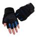 YEAHOO Gym Gloves Fitness Heavyweight Training Gloves Men Women Body Building Half Finger Non-Slip Gloves Wrist Weightlifting Sports(Blue)M