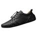 ZIZOCWA Fashion Walking Sneakers for Women Winter Non Slip Lined Slip On Work Sneaker Comfortable Leather Casual Tennis Shoes Black Size8.5