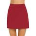 DondPO Skirts for Women Mini Skirt Womens Casual Solid Tennis Skirt Yoga Sport Active Skirt Shorts Skirt Summer Dresses Casual Dresses Womens Dresses Red Dress M