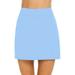 DondPO Skirts for Women Mini Skirt Womens Casual Solid Tennis Skirt Yoga Sport Active Skirt Shorts Skirt Summer Dresses Casual Dresses Womens Dresses Sky Blue Dress XXL