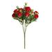 Hxoliqit 1 Bunches Of Artificial Roses Plastic Silk Flower Suitable For Plant Decoration Of Family Hotel Wedding Christmas Office Table Christmas Supplies Christmas Gift Christmas Decoration(Red)