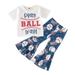 mveomtd Toddler Girls Short Sleeve Baseball Printed T Shirt Pullover Tops Bell Bottoms Pants Kids Outfits Volleyball Outfits for Teen Girls Teen Girl Outfits