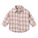 Meuva Kids Children Toddler Baby Boys Girls Long Sleeve Cotton Plaid Shirt Blouse Tops Outfits Clothes 6 Boy Clothe Top Pack Thermal Toddler Boy Little Boy Thermals Long Sleeve Size 16 Boys