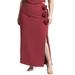 Plus Size Women's Rosette Maxi Skirt by ELOQUII in Tibetan Red (Size 18)
