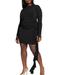 Plus Size Women's Side Ruffle Mini Dress by ELOQUII in Black Onyx (Size 26)