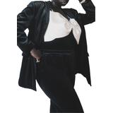 Plus Size Women's Slim Tuxedo Blazer by ELOQUII in Black Onyx (Size 18)