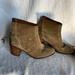 Madewell Shoes | Madewell Leather Suede Chunky Heel Booties With Zipper Back Size 8 | Color: Brown/Tan | Size: 8