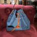 Dooney & Bourke Bags | Nwot Dooney & Bourke Navy Blue Nylon W/ Leather Trim And Draw String | Color: Blue/Brown | Size: Os