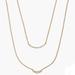 J. Crew Jewelry | J. Crew Two-Layer Delicate Crystal Necklace Set Nwt | Color: Gold | Size: Os