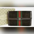 Gucci Bags | Gucci Parfums Sherry Clutch Hand Bag Suede Leath | Color: Brown | Size: Os