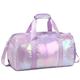 Sports Bag Children's Boys Children's Bag Travel Bag Teenager Training Bag Men's Sports Bag with Shoe Compartment, Sports Bag for Gym, Football, Basketball, Riding Lessons, Purple Laser