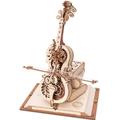 3D Wooden Puzzles for Adults 1:5 Scale Cello Model Kit with Base 199pcs Wooden Music Box Building Kit 3D Wooden Puzzle Toys Desk Gift for Men Women Hobby for Adults 235x205x185mm