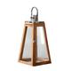 BOSUGE, Farmhouse Wooden Lanterns,Large Candle Lanterns,Hanging Decorative Candle Lantern,With Clear Glass Panels,For Balcony,Parties,Weddings,Hallway,Home,Living Room,Tables Decor,Home Decoration (C