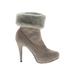 Chinese Laundry Heels: Gray Solid Shoes - Women's Size 8 - Round Toe