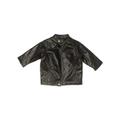 Kenneth Cole REACTION Faux Leather Jacket: Black Tortoise Clothing - Size 3Toddler Tall