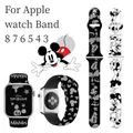 Disney-Bracelet en silicone Minnie pour Apple Watch Band Bracelet pour iWatch 8 Ultra 7 6 5 4