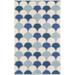 Blue/White Rectangle 3'6" x 5'6" Area Rug - Red Barrel Studio® Evah Abstract Handmade Flatweave Rectangle 5' x 8' Area Rug in Cream | Wayfair