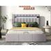 Ivy Bronx Kenra Platform Storage Bed Upholstered/Velvet in Gray | 43.11 H x 53.94 W x 76.4 D in | Wayfair 335EDE01A3684EE6A7FB347431CB9EE6