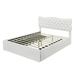 Alcott Hill® Platform Bed w/ 4 Drawers Upholstered/Faux leather in White | 42.9 H x 61.6 W x 82.7 D in | Wayfair EBCE08EA48B9469DADF88F04363EF056