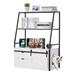 Tucker Murphy Pet™ 37.4" L Cat Litter Box Enclosure w/ Shelf Storage, Sliding Barn Door, 2 Drawers(White) in Blue | Wayfair