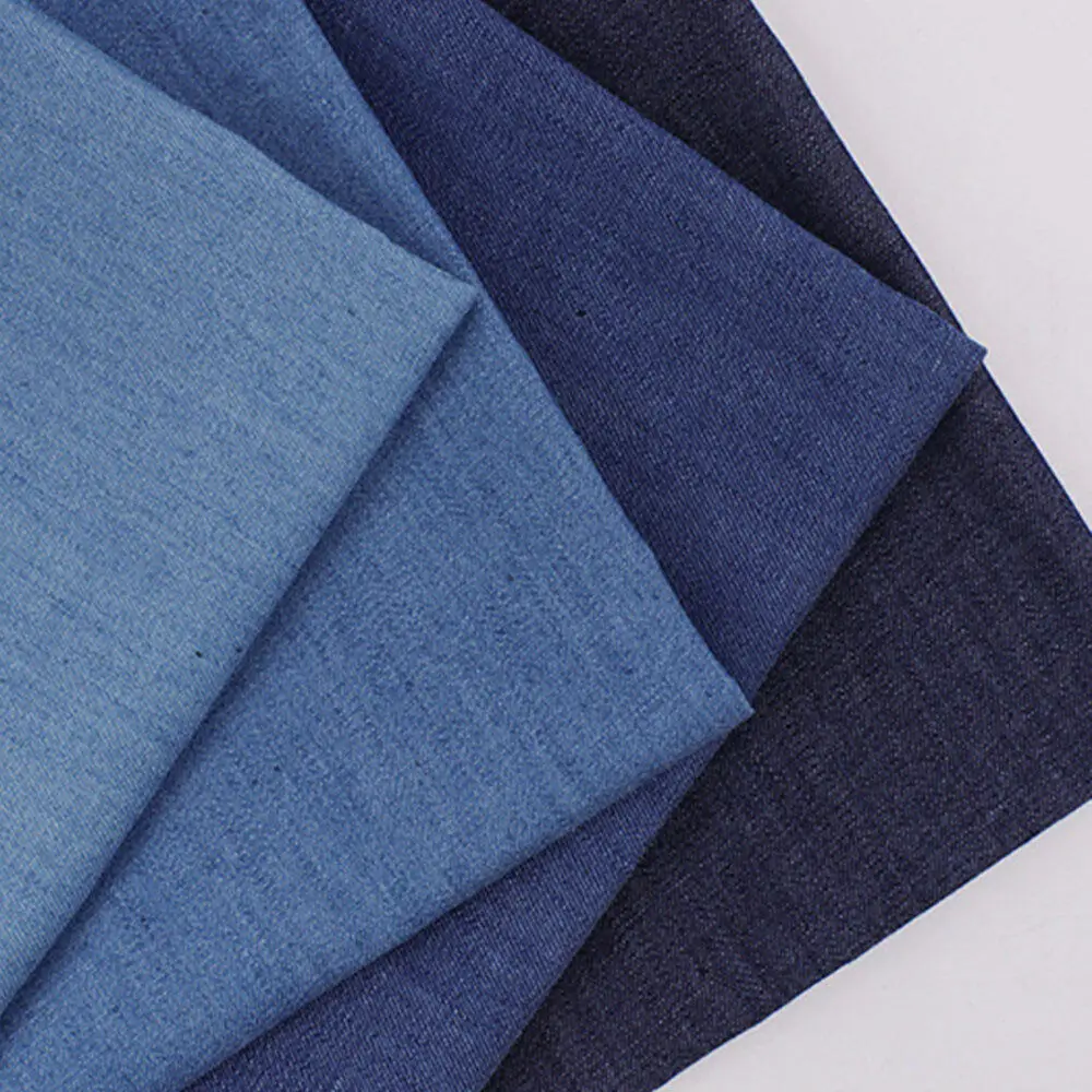 Tessuto Denim Lavato in Cotone Blu Tinta Unita Sottile Leggero per Fai da Te, Abbigliamento per Bambole, Jeans, Gonne, Giacche, Borse, Materiale per Lavori Artigianali