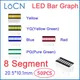 50 stücke LED-Anzeige Bar graph Licht 8 Segment rot blau gelb rein grün einfarbig digitale Röhre