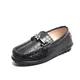 Jungen vielseitige Mokassin Schuhe glänzend Sommer neue solide schwarze Party Slipper Kind Jungen