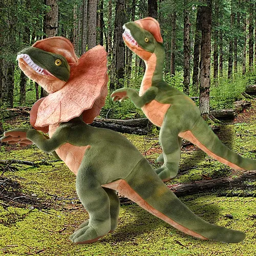 Jurassic Park Dilopho saurus Dinosaurier Plüsch tier Doppel kamm Eidechse Figur Stofftier coole