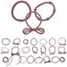 24 Pcs Hair Accessories Leather Ring Rope Headband for Adults Children Ponytail Rubber Set 24-piece Combination (black) Girls