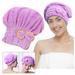 Melotizhi Dry Hair Cap Rapid Quick-Drying Absorbent Headscarf Shower Cap Coral Fleece Hair Towel Cap Hair Wrap Towels Drying Hair Turbans for Wet Hair