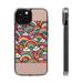 DistinctInk Hybrid (Acrylic / TPU) Clear Slim Fit Case for Apple iPhone 12 MINI (5.4 Screen) - Whimsical Kaleidoscope: A Playful Rainbow Pattern