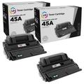 LD Compatible Toner Cartridge Replacement for HP 45A Q5945A (Black 2-Pack)